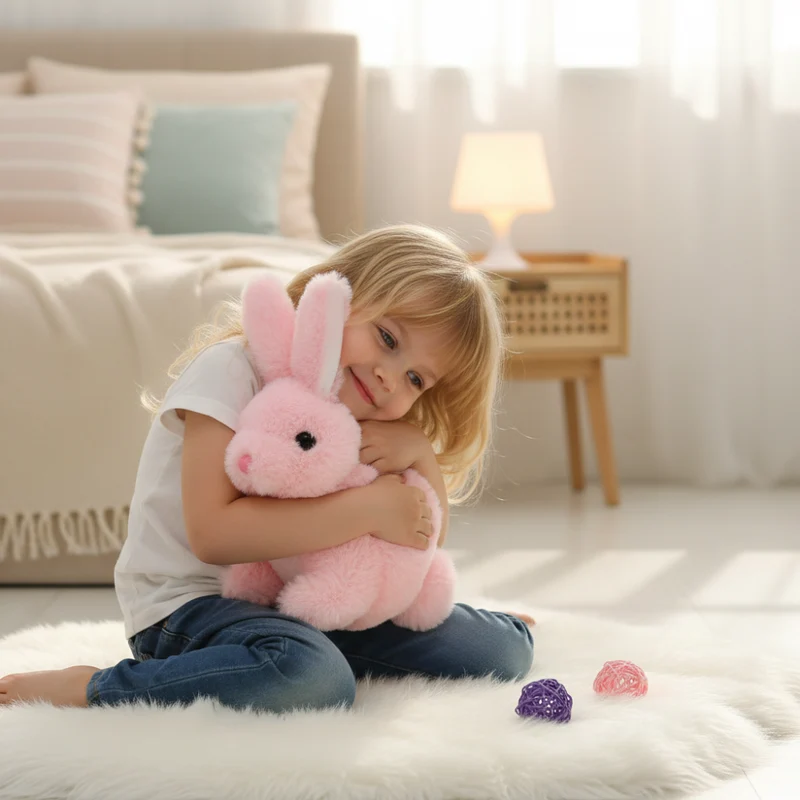 Realistic Plush Bunny Toy Interactive Responsive Kids