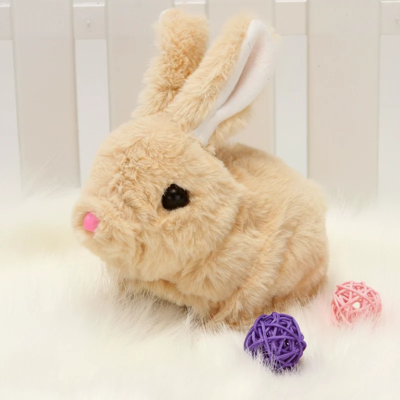 Realistic Plush Bunny Toy Interactive Responsive Kids