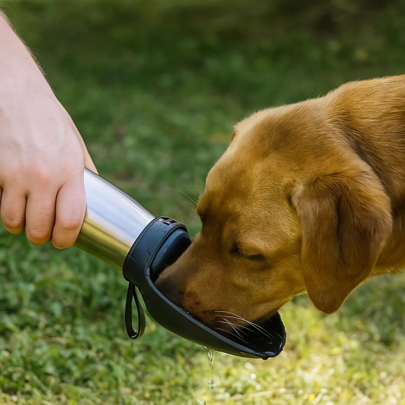 Dog Water Bottle Stainless Steel Travel Drinking Container