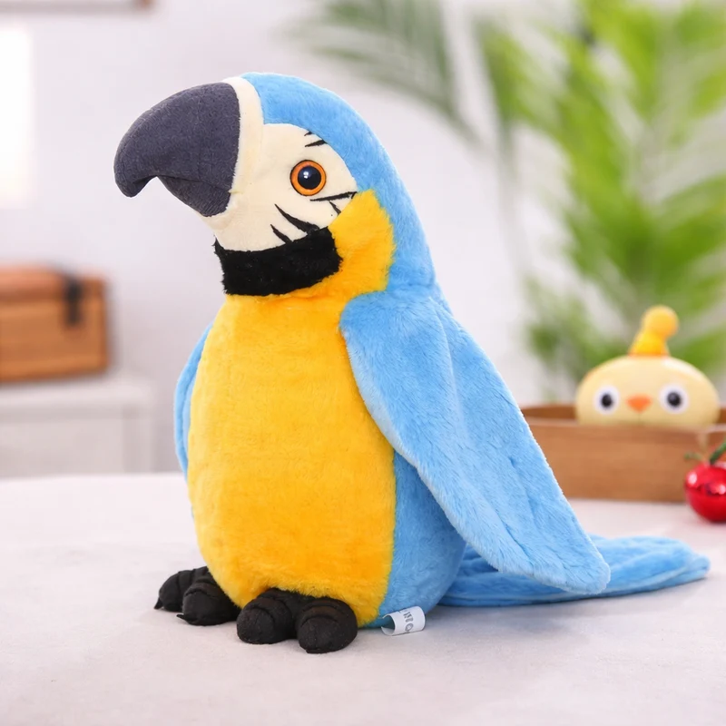 Toy Parrot Talking Plush Interactive Kids Learning Voice Repeat