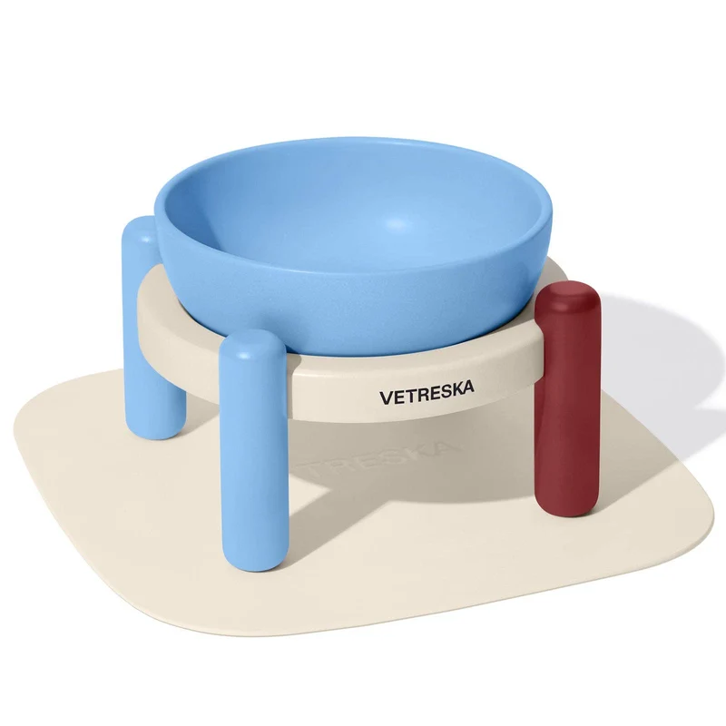 VETRESKA Mist & Merlot - Set ciotola & tappetino