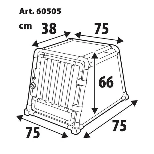 Trasportino in lega di alluminio - Type 5 - 75 x 75 x H 66 cm