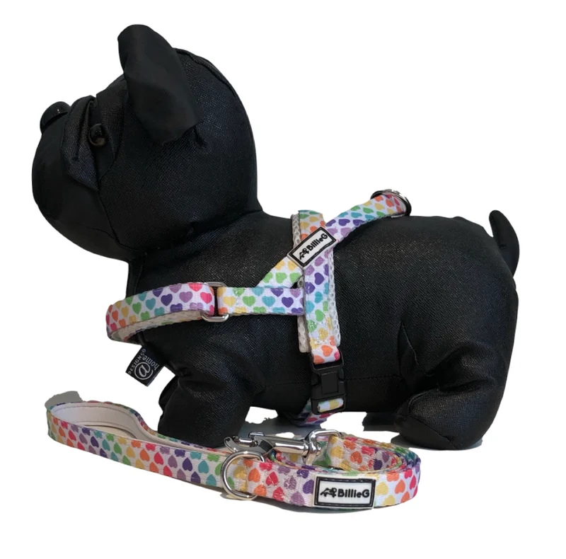 BillieG stylish easy fit, no pull, adjustable multipurpose quick release dog harness
