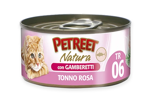 PETREET Tonno Rosa con Gamberetti 70gr x 6pz