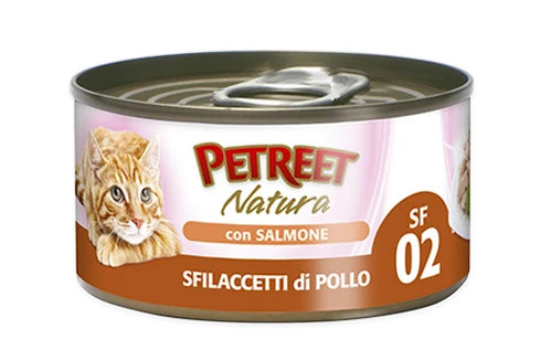 PETREET Sfilaccetti di Pollo con Salmone 70gr x 6pz