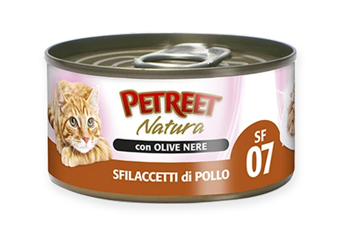 PETREET Sfilaccetti di Pollo con Olive Nere 70gr x 6pz