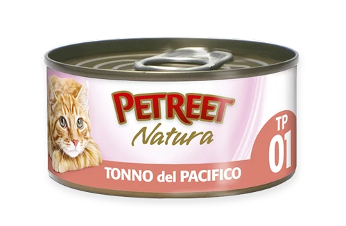 PETREET Pregiato tonno del Pacifico in brodo di pesce 70GR X 6PZ