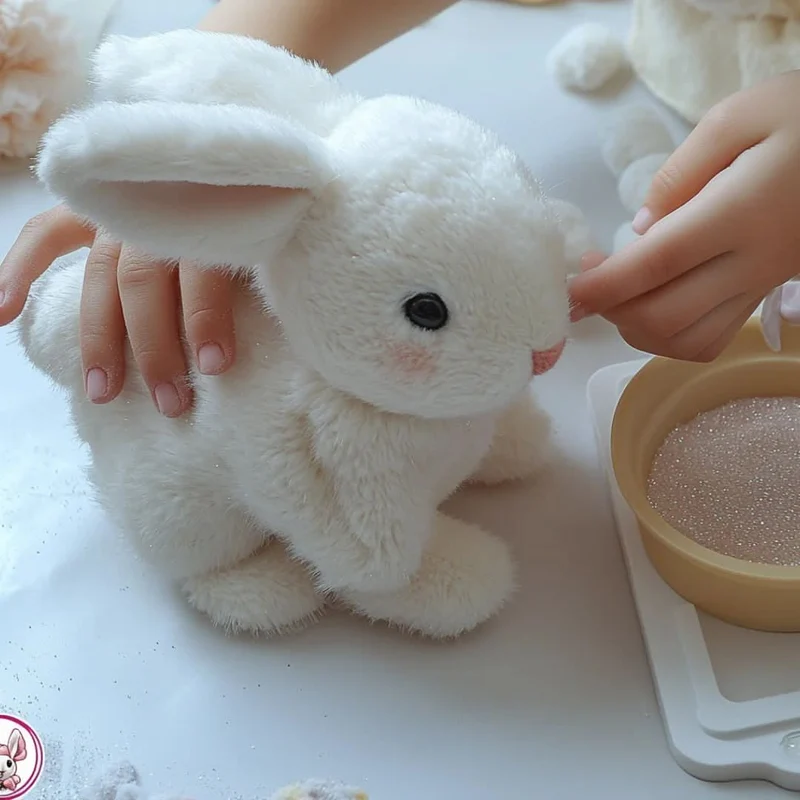 Coniglio di Peluche Interattivo con Movimenti Realistici e Suoni