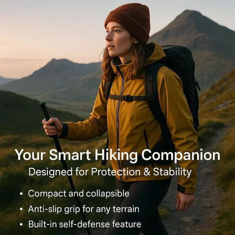 Bastone da Passeggio Retrattile Autodifesa e Trekking