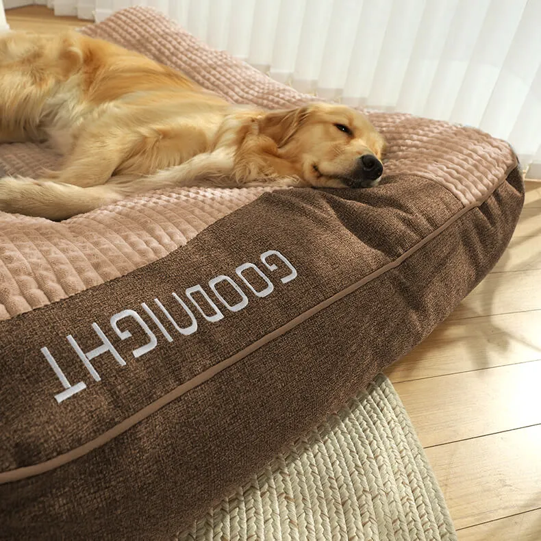 Cuccia Ortopedica Memory Foam con Poggiatesta Rialzato per Cani