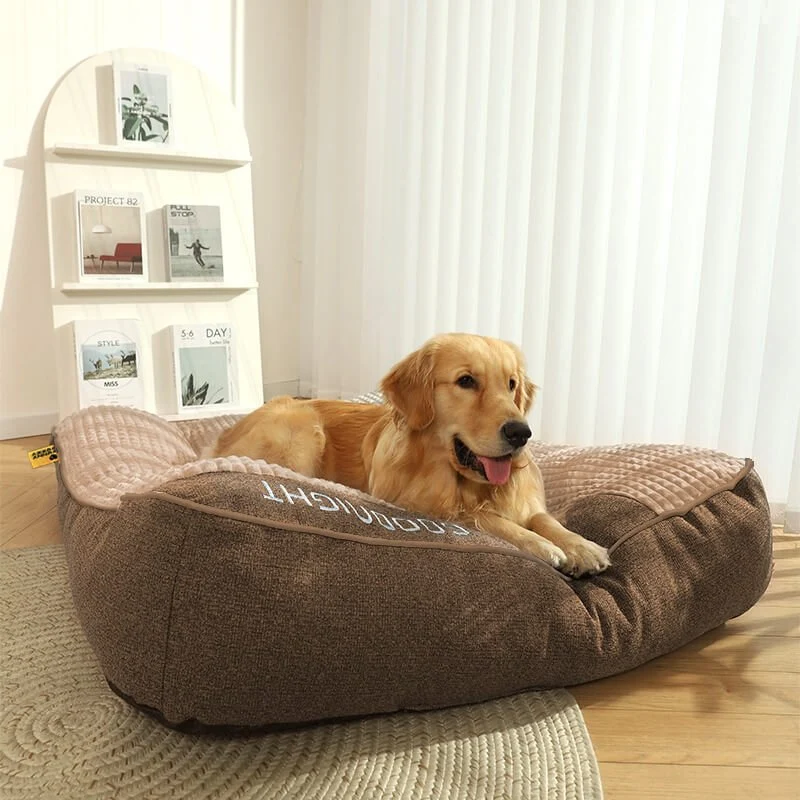 Cuccia Ortopedica Memory Foam con Poggiatesta Rialzato per Cani