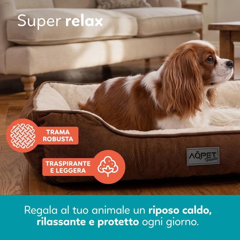 AQPetFriends Sofy Cuccia in tessuto extramorbida