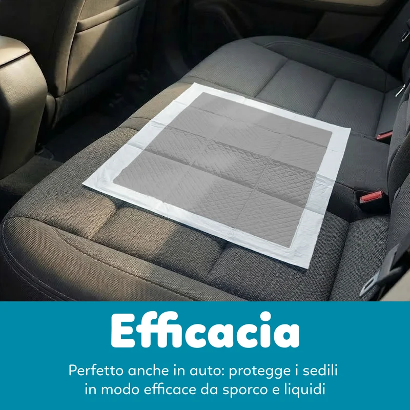 AqpetFriends Nappy Pet Carbo Tappetino Assorbente Con Strisce Adesive Al Carbone Attivo 180 pz