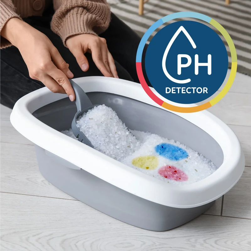 AqpetFriends Catty Pure Lettiera In Silicio per Gatti - Check PH - 30 L (6 confezioni da 5 lt)