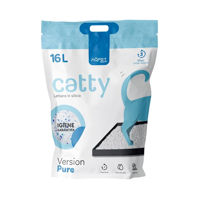 AqpetFriends Catty Pure Lettiera In Silicio per Gatti 16 L