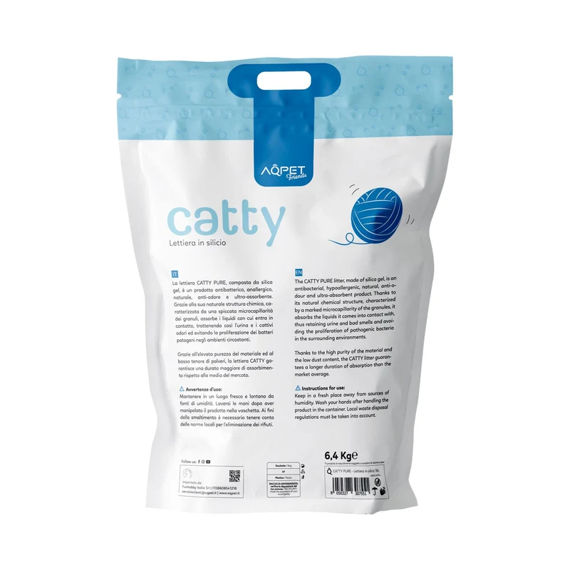 AqpetFriends Catty Pure Lettiera In Silicio per Gatti 32 L (2 confezioni da 16 lt)