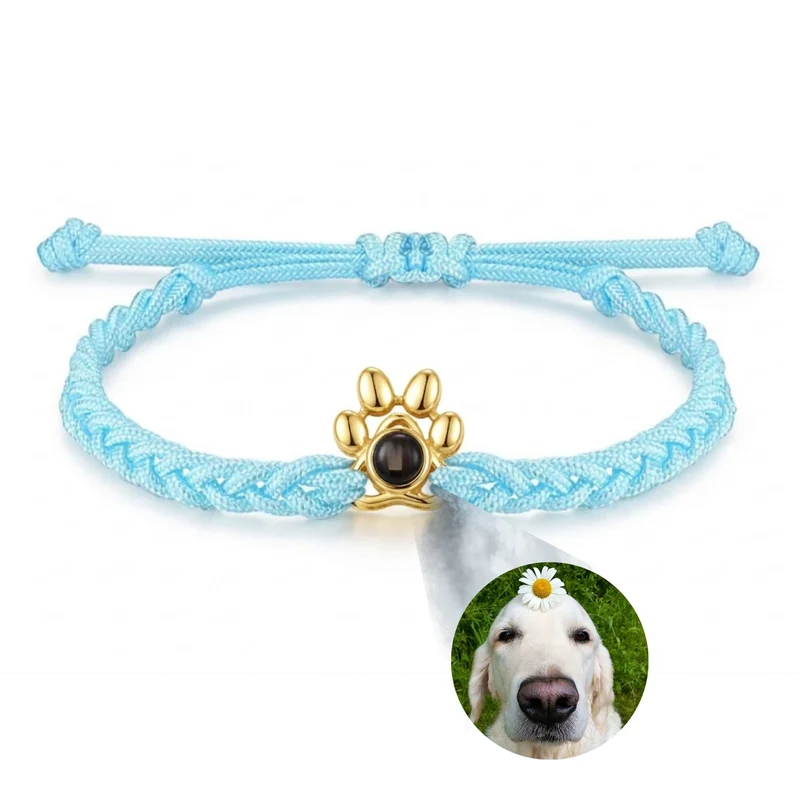 Paw Braided Custom Photo Projection Bracelet