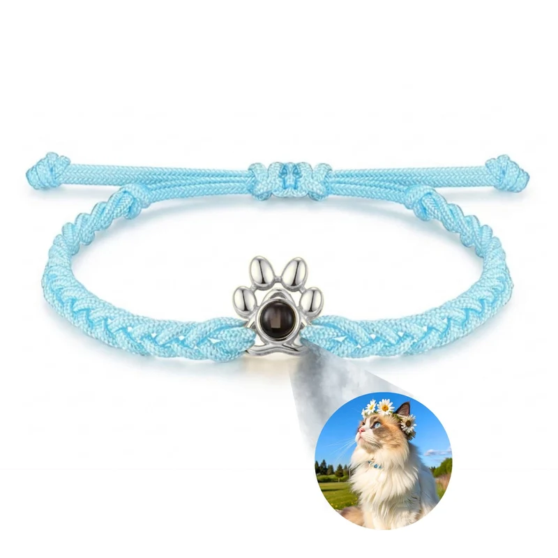 Paw Braided Custom Photo Projection Bracelet
