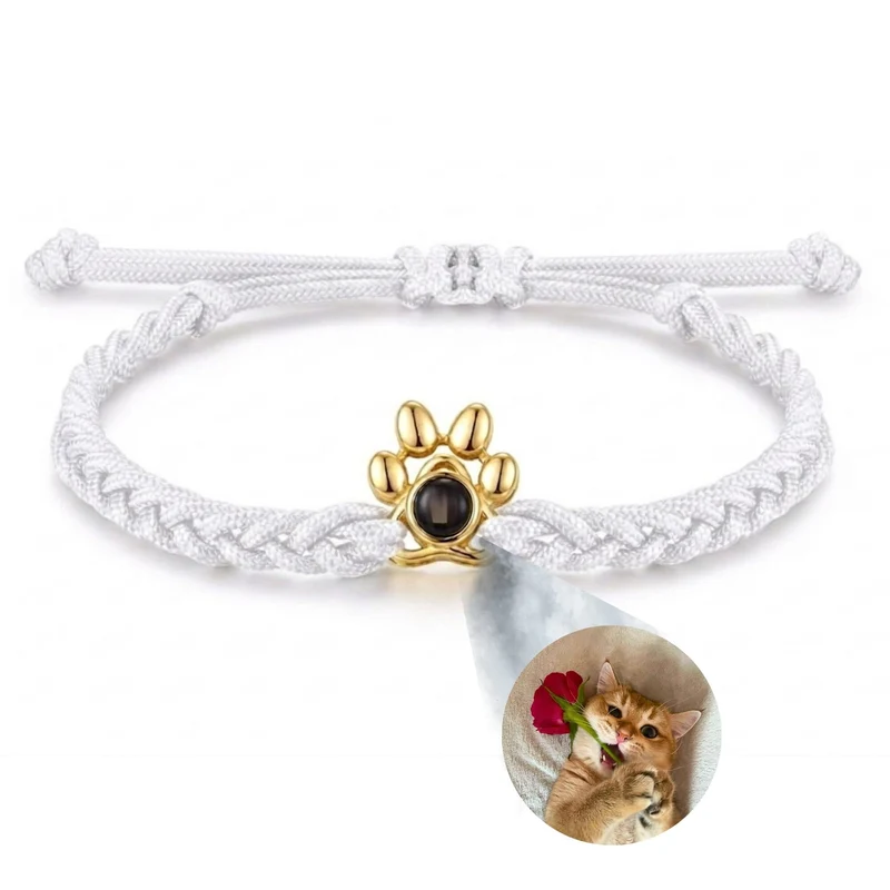 Paw Braided Custom Photo Projection Bracelet