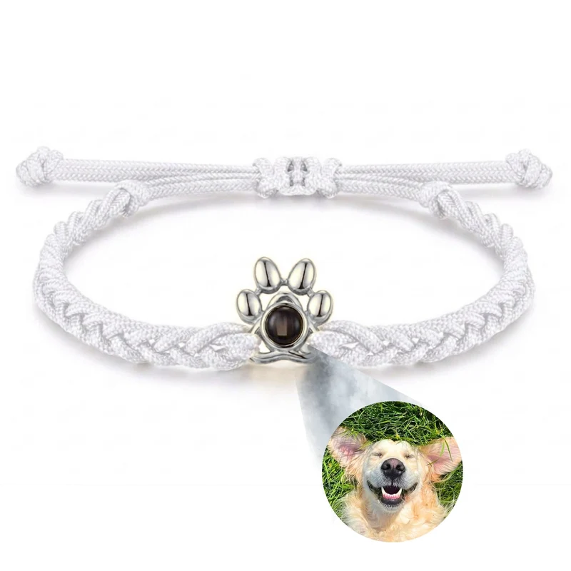 Paw Braided Custom Photo Projection Bracelet