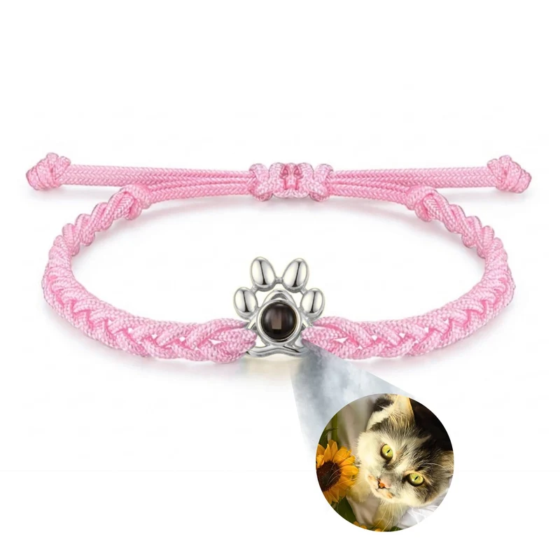 Paw Braided Custom Photo Projection Bracelet