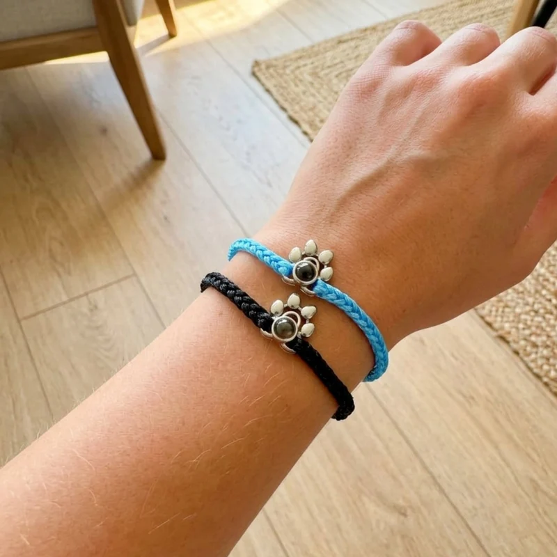 Paw Braided Custom Photo Projection Bracelet