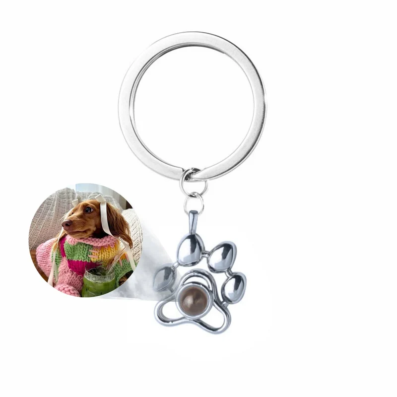 Custom Picture Paw Necklace & Keychain