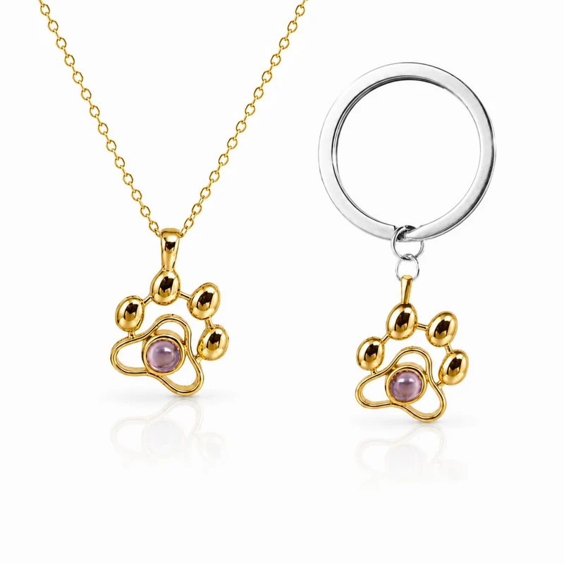 Custom Picture Paw Necklace & Keychain