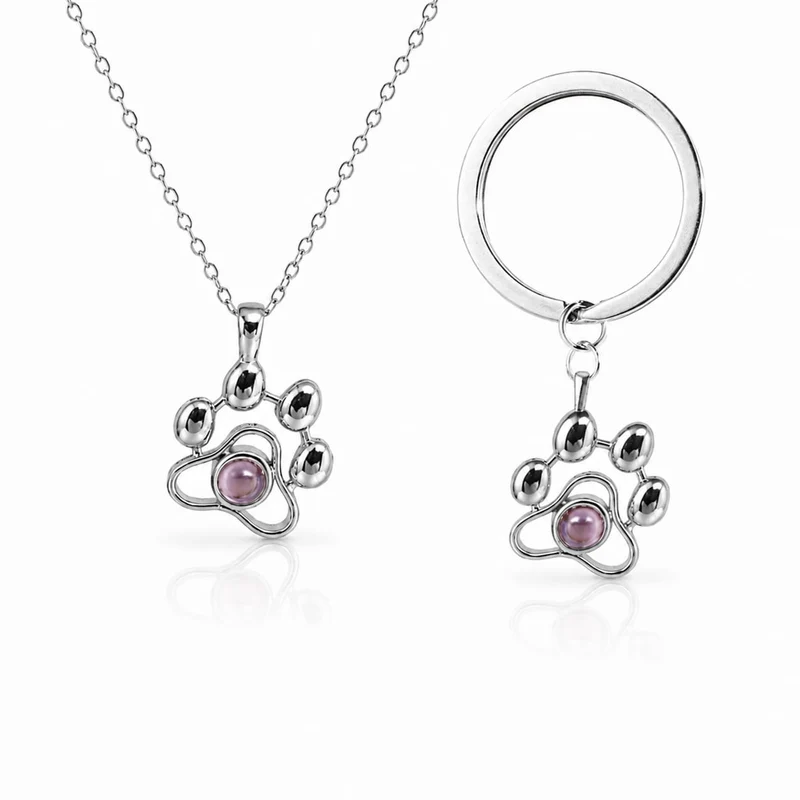 Custom Picture Paw Necklace & Keychain