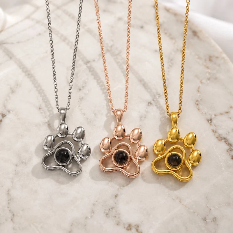 Custom Picture Paw Necklace & Keychain