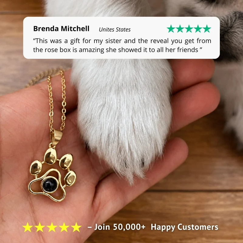 Custom Picture Paw Necklace & Keychain