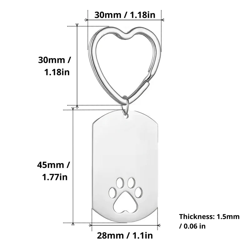 Custom Dog Tag Photo Keychain
