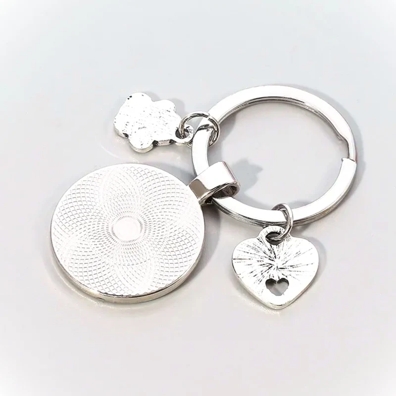 Custom Pet Photo Paw & Heart Keychain