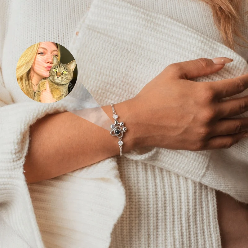 Custom Paw Picture Projection Bracelet