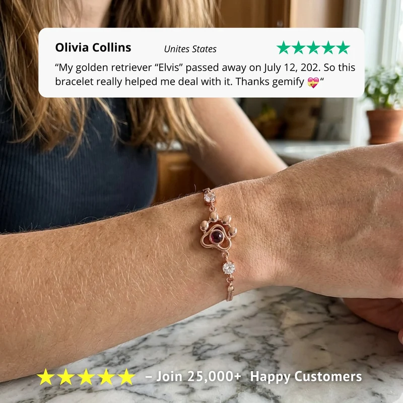 Custom Paw Picture Projection Bracelet