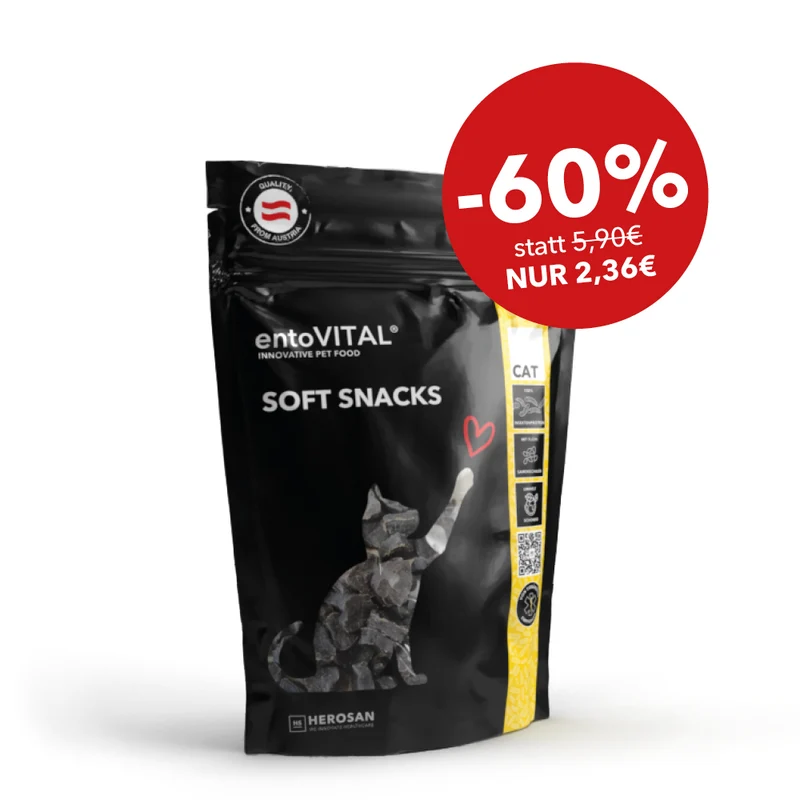 60% Rabatt: entoVITAL CAT Soft Snacks - Neue Rezeptur