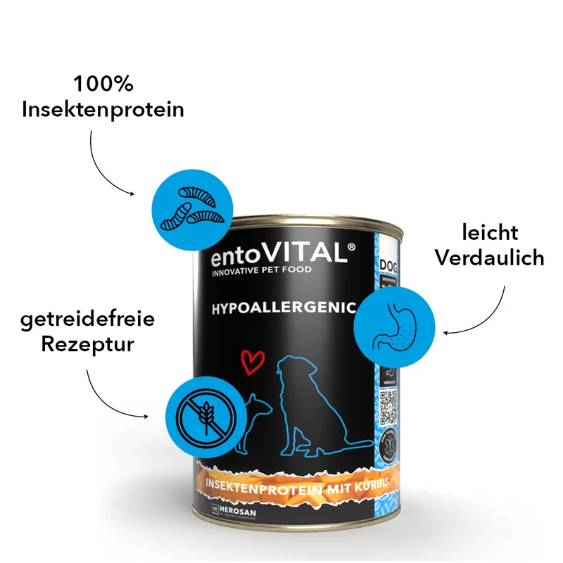 entoVITAL DOG HYPOALLERGENIC Nassfutter