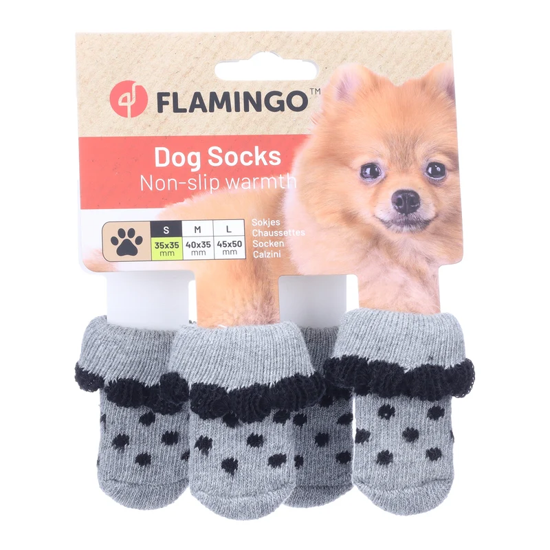Flamingo Calza per cani Asia 4pzs grigio