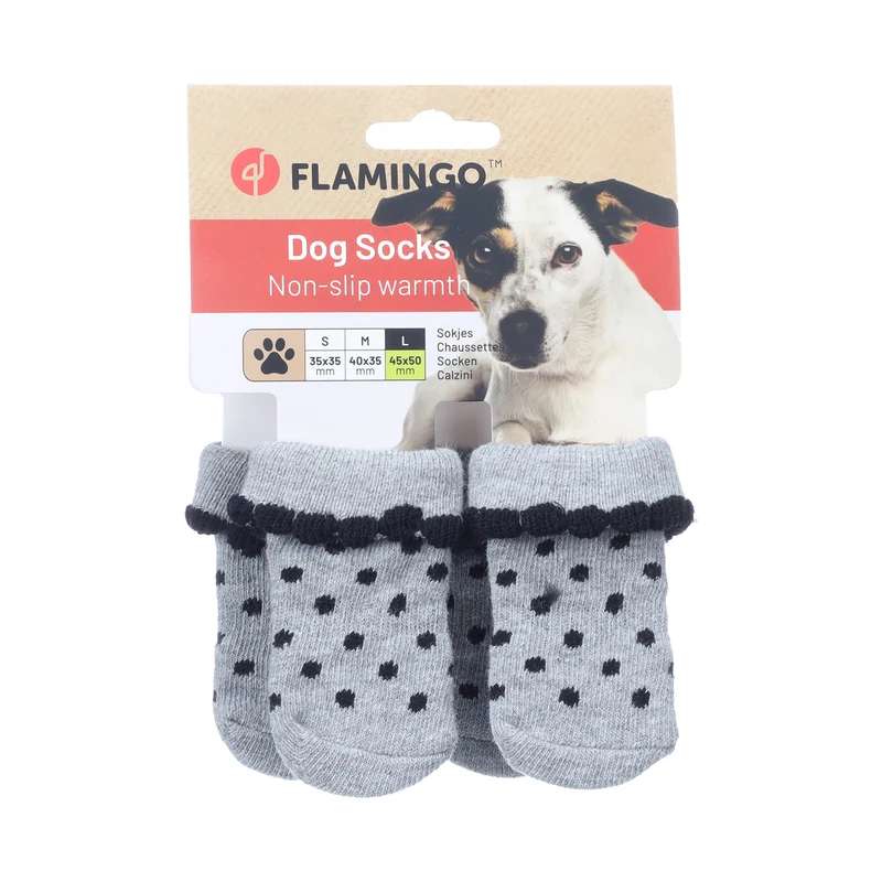 Flamingo Calza per cani Asia 4pzs grigio