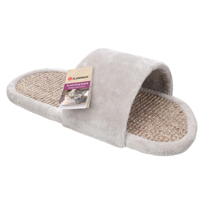 Flamingo Giocattolo tiragraffi per gatto Cleo Ciabatta grigio 50.5x24x14cm