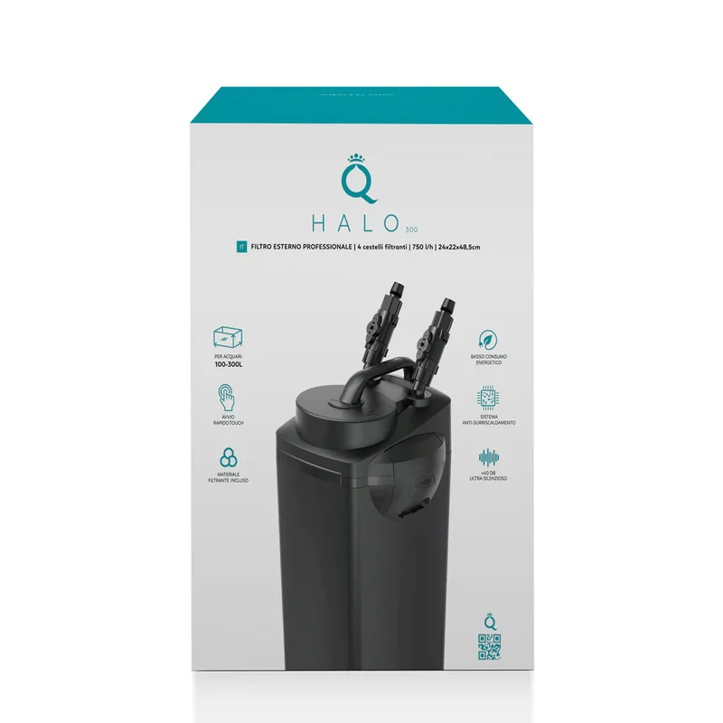 Aqpet filtro esterno Halo per acquario d'acqua dolce e marino