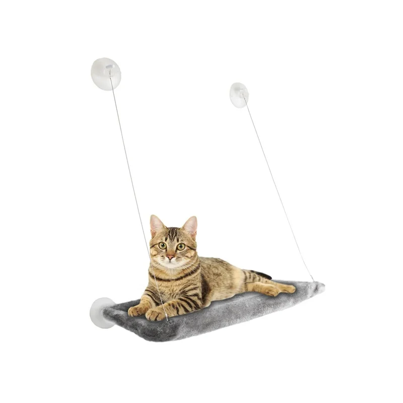 Flamingo Chill Amaca Da Finestra Con Rivestimento In Peluche E Supporto a Ventosa Per Gatti