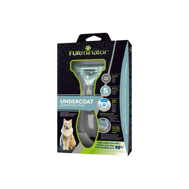 FURminator Strumento Di deShedding Rimozione Peli Morti Dal Sottopelo Per Gatti A Pelo Lungo