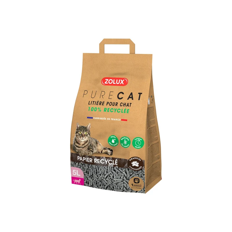 Zolux PureCat Lettiera Ecologica in Carta 100% Riciclata per Gatti
