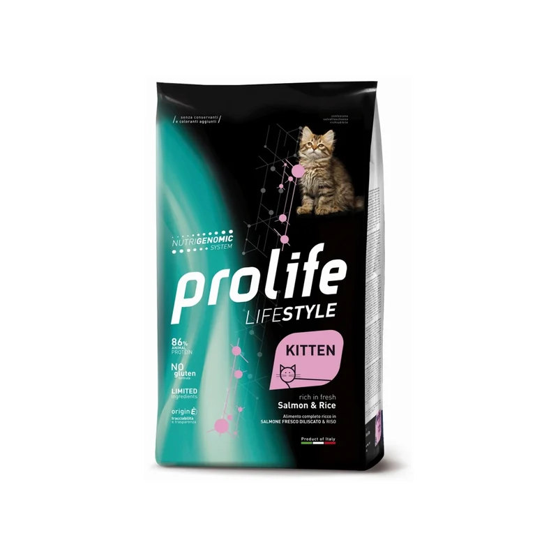 Prolife Life Style Kitten Salmon & Rice Crocchette Per Gattini Al Salmone E Riso 1,5kg