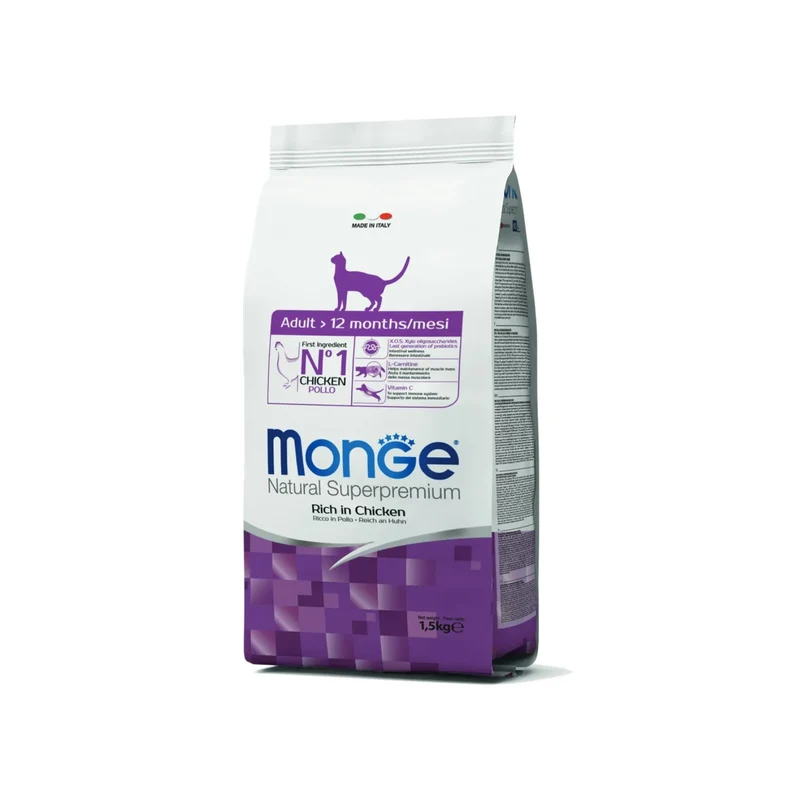 Monge Natural Superpremium Adult Ricco in Pollo Per Gatti Adulti