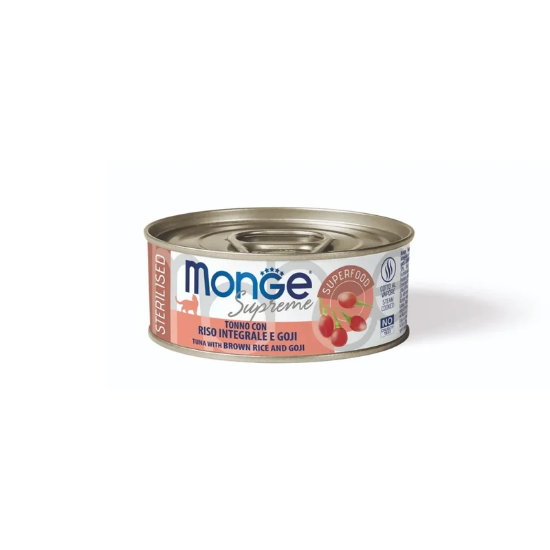Monge Supreme Sterilised Cat Bocconcini Di Tonno Per Gatti Adulti Sterilizzati 80g