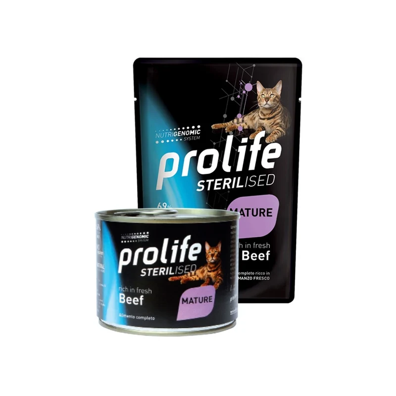 Prolife Sterilised Grain Free Mature Beef Bocconcini Di Manzo Per Gatti Anziani Sterilizzati