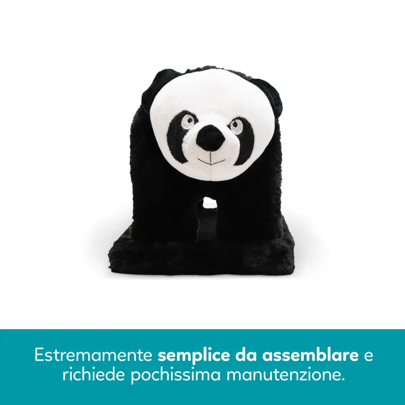 AqpetFriends Panda Tiragraffi 56 cm – Graffiatoio per Gatti con Sisal e Gioco Integrato
