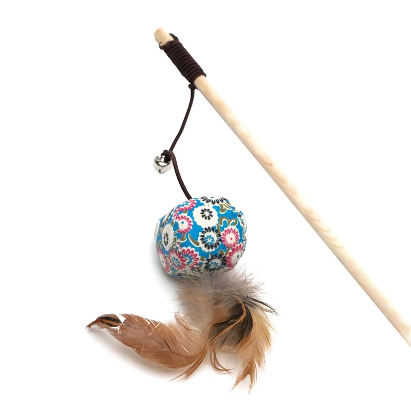 AqpetFriends Cat Toy Bastoncino Con Animali Di Stoffa E Piume